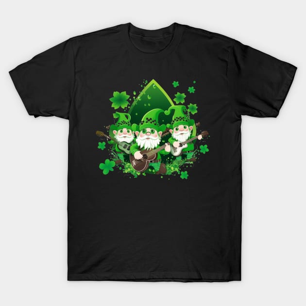 Gnome Playing Guitar T-Shirt by naeshaassociates@gmail.com